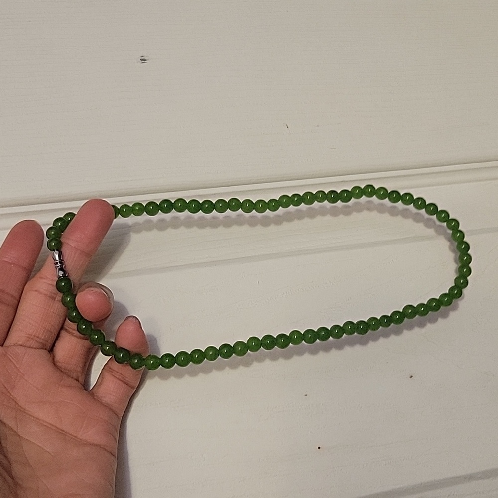Vtg antique jade necklace